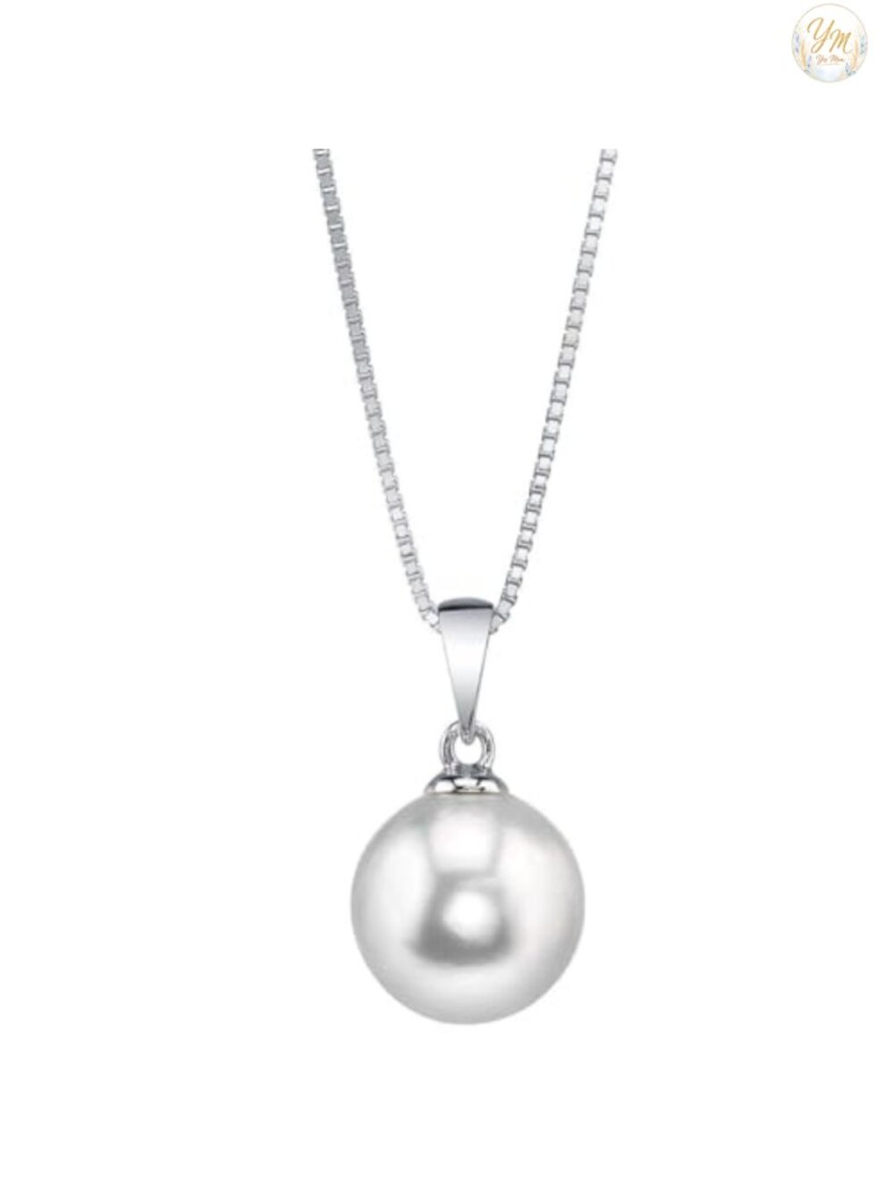 Genuine Freshwater Pearl Pendant Necklace 14K Gold Plated 925 Silver